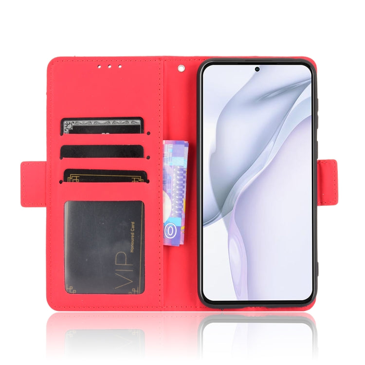 For Huawei P50 Skin Feel Calf Pattern Horizontal Flip Leather Case with Holder & Card Slots & Photo Frame