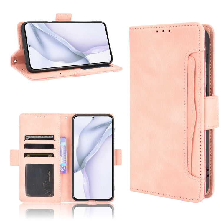For Huawei P50 Skin Feel Calf Pattern Horizontal Flip Leather Case with Holder & Card Slots & Photo Frame