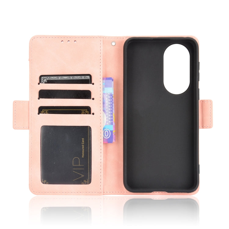 For Huawei P50 Skin Feel Calf Pattern Horizontal Flip Leather Case with Holder & Card Slots & Photo Frame