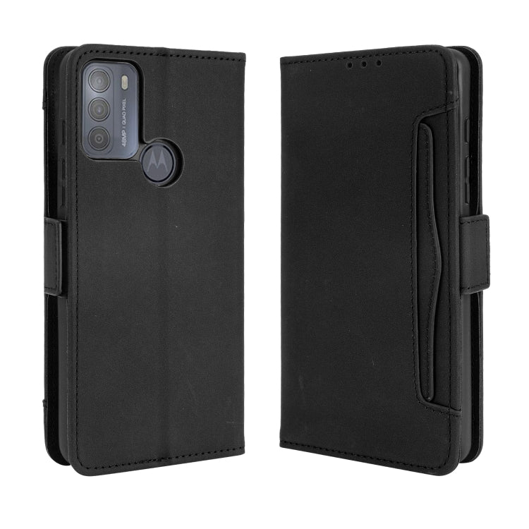 For Motorola Moto G50 Skin Feel Calf Pattern Horizontal Flip Leather Case with Holder & Card Slots & Photo Frame