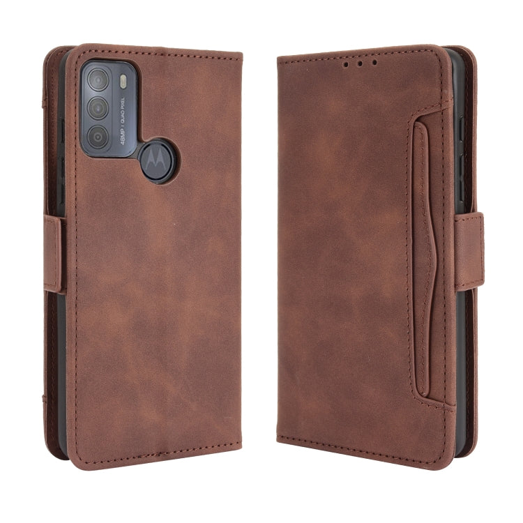 For Motorola Moto G50 Skin Feel Calf Pattern Horizontal Flip Leather Case with Holder & Card Slots & Photo Frame