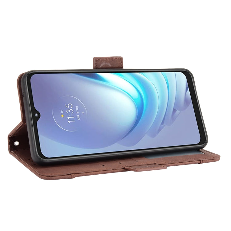 For Motorola Moto G50 Skin Feel Calf Pattern Horizontal Flip Leather Case with Holder & Card Slots & Photo Frame