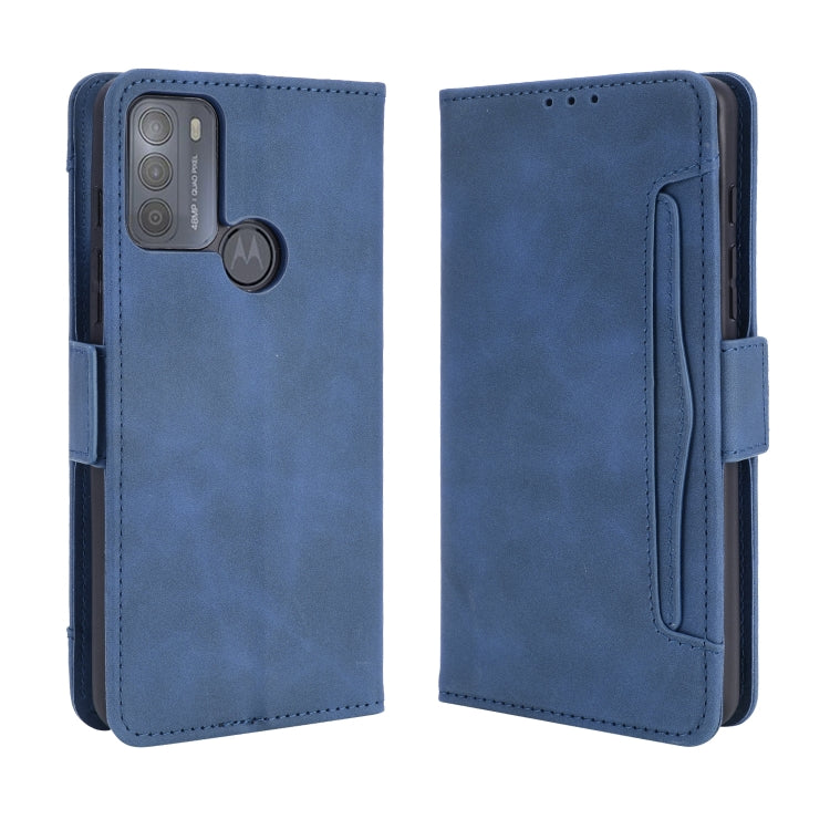 For Motorola Moto G50 Skin Feel Calf Pattern Horizontal Flip Leather Case with Holder & Card Slots & Photo Frame