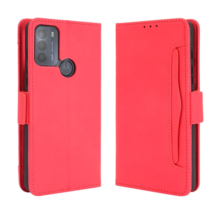 For Motorola Moto G50 Skin Feel Calf Pattern Horizontal Flip Leather Case with Holder & Card Slots & Photo Frame