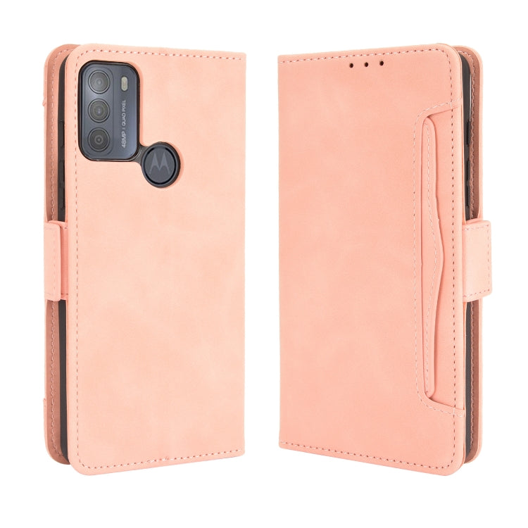 For Motorola Moto G50 Skin Feel Calf Pattern Horizontal Flip Leather Case with Holder & Card Slots & Photo Frame