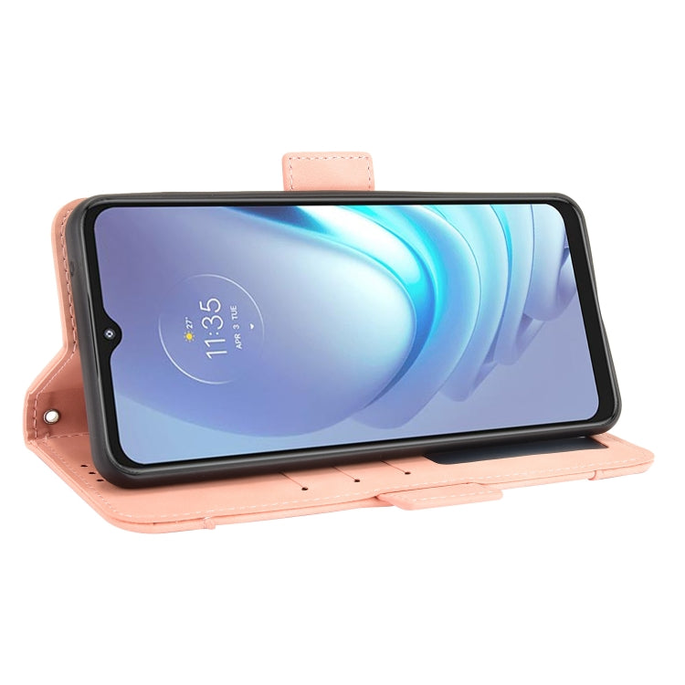 For Motorola Moto G50 Skin Feel Calf Pattern Horizontal Flip Leather Case with Holder & Card Slots & Photo Frame