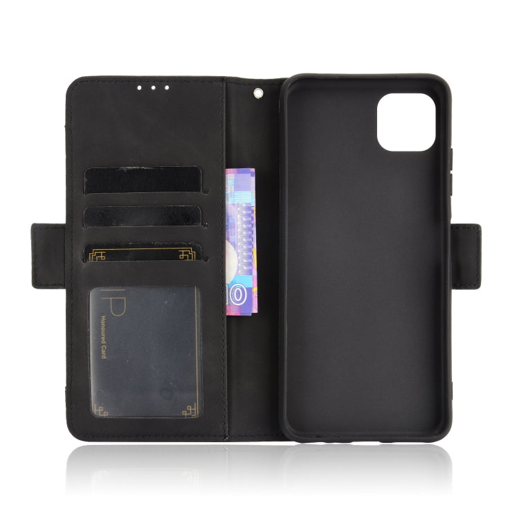 For Samsung Galaxy A22 5G Skin Feel Calf Pattern Horizontal Flip Leather Case with Holder & Card Slots & Photo Frame