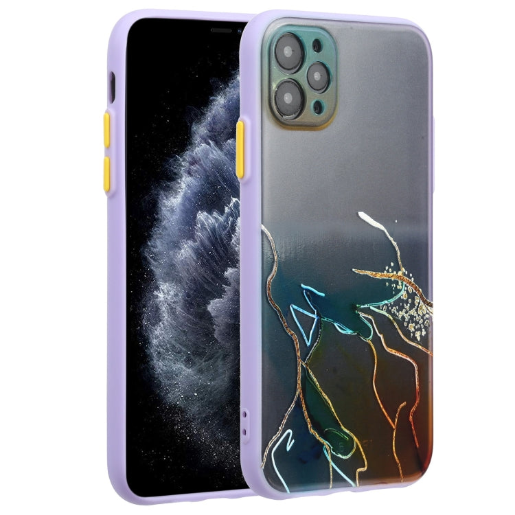 For iPhone 11 Pro Max Ink Painting Style TPU Protective Case