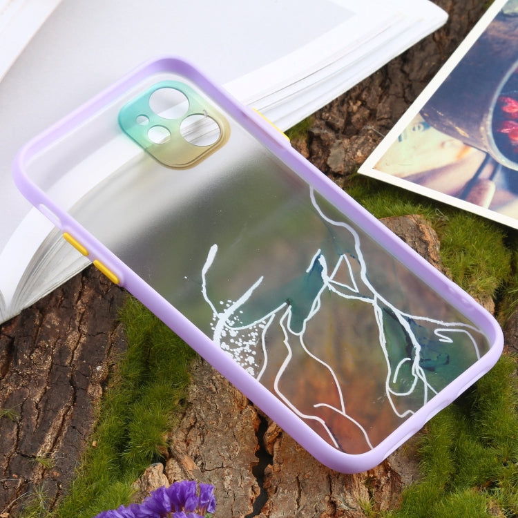 For iPhone 11 Pro Max Ink Painting Style TPU Protective Case