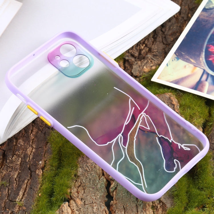 For iPhone 11 Pro Max Ink Painting Style TPU Protective Case