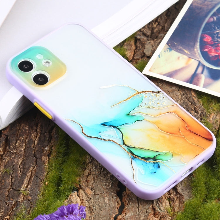 For iPhone 12 mini Ink Painting Style TPU Protective Case