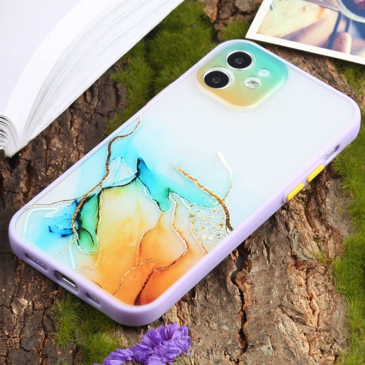 For iPhone 12 Ink Painting Style TPU Protective Case