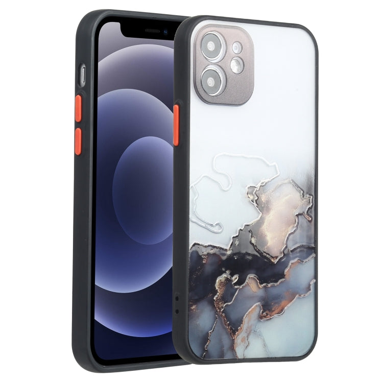 For iPhone 12 Ink Painting Style TPU Protective Case
