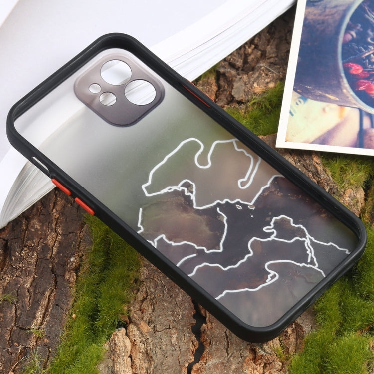 For iPhone 12 Ink Painting Style TPU Protective Case