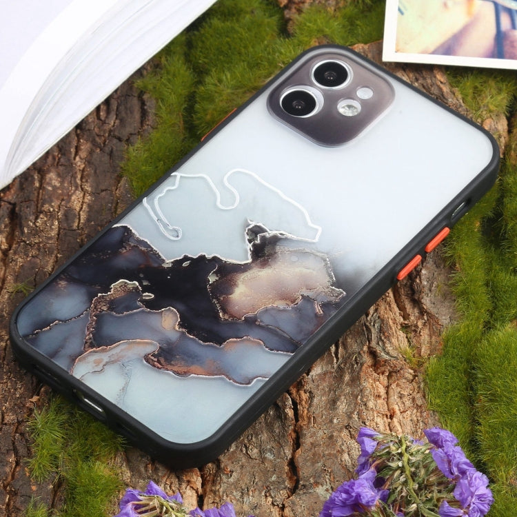 For iPhone 12 Pro Ink Painting Style TPU Protective Case