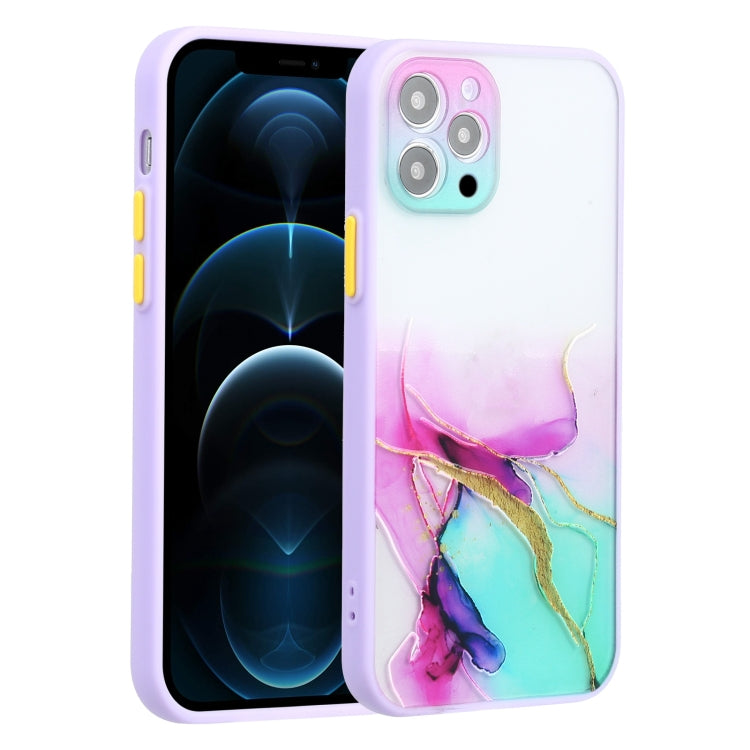 For iPhone 12 Pro Ink Painting Style TPU Protective Case