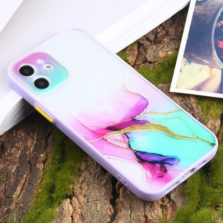 For iPhone 12 Pro Ink Painting Style TPU Protective Case