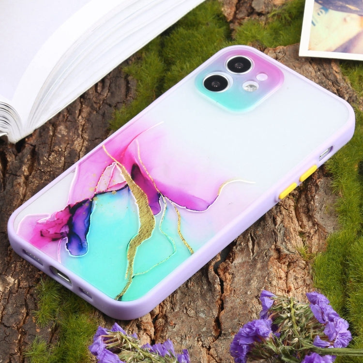 For iPhone 12 Pro Ink Painting Style TPU Protective Case