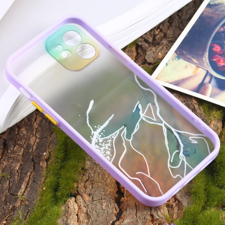For iPhone 12 Pro Max Ink Painting Style TPU Protective Case