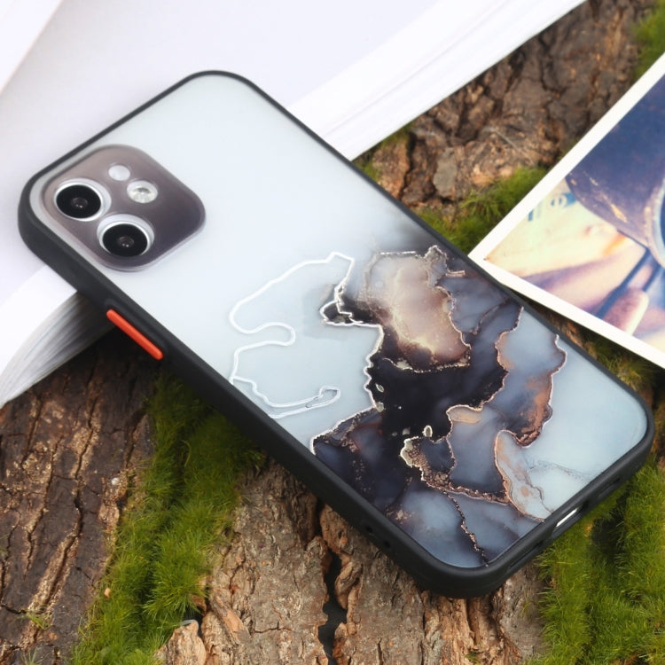 For iPhone 12 Pro Max Ink Painting Style TPU Protective Case