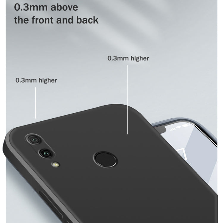 For Huawei Enjoy 9 Plus Solid Color Imitation Liquid Silicone Straight Edge Dropproof Full Coverage Protective Case