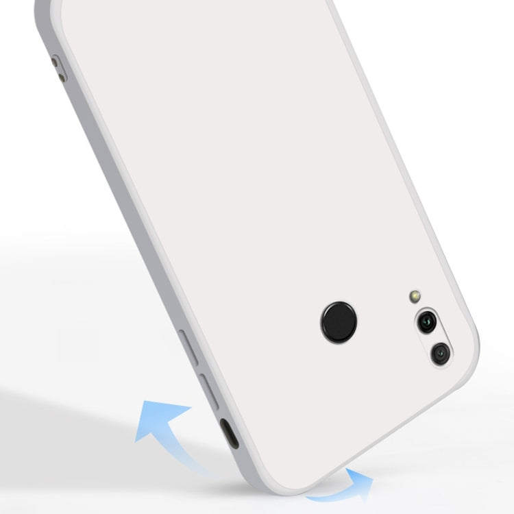 For Huawei Enjoy 9 Plus Solid Color Imitation Liquid Silicone Straight Edge Dropproof Full Coverage Protective Case