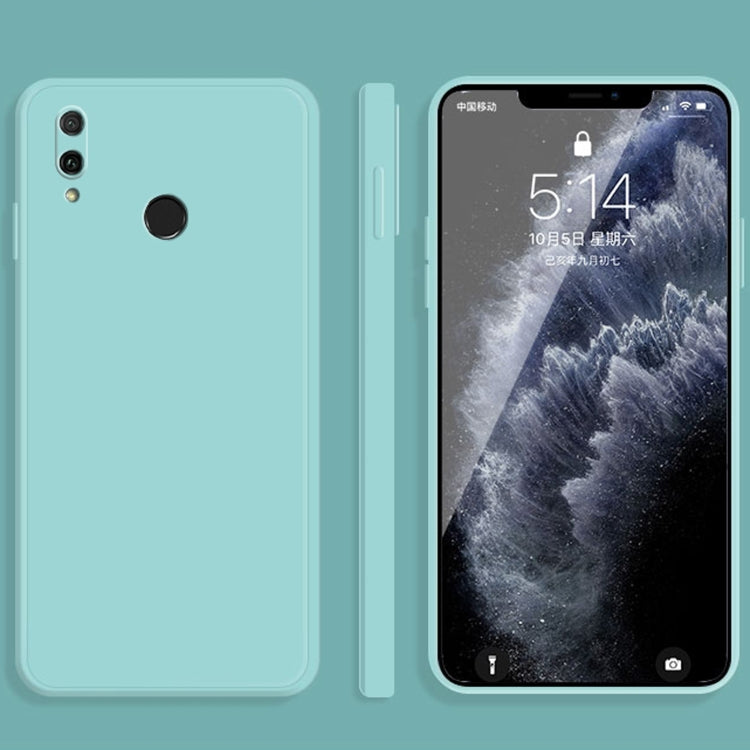 For Huawei Enjoy 9 Plus Solid Color Imitation Liquid Silicone Straight Edge Dropproof Full Coverage Protective Case