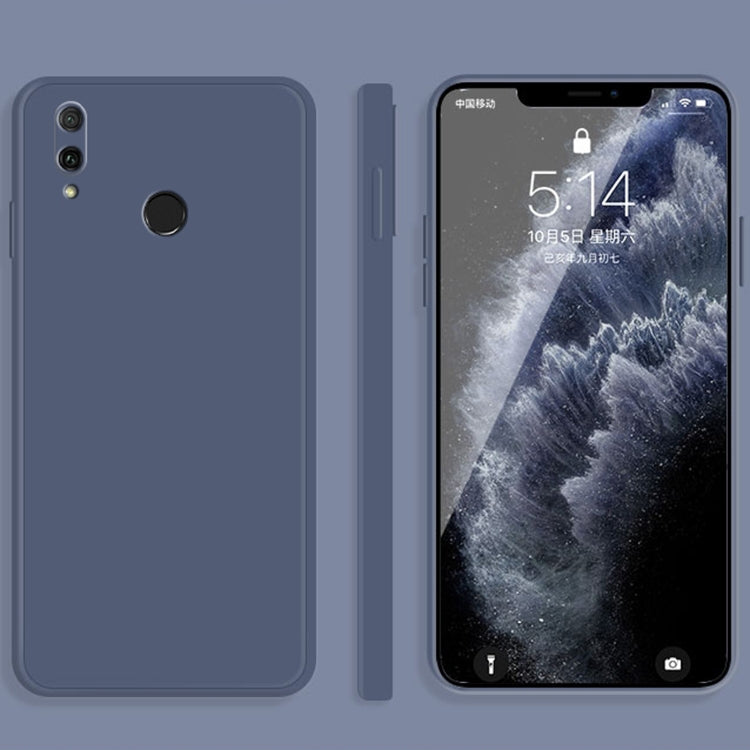 For Huawei Enjoy 9 Plus Solid Color Imitation Liquid Silicone Straight Edge Dropproof Full Coverage Protective Case