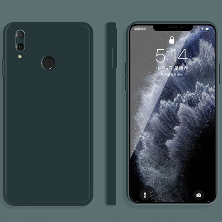 For Huawei Enjoy 9 Plus Solid Color Imitation Liquid Silicone Straight Edge Dropproof Full Coverage Protective Case