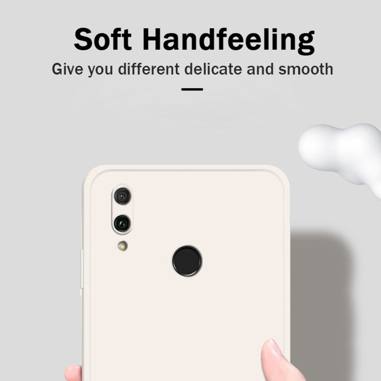 For Huawei Enjoy 9 Plus Solid Color Imitation Liquid Silicone Straight Edge Dropproof Full Coverage Protective Case