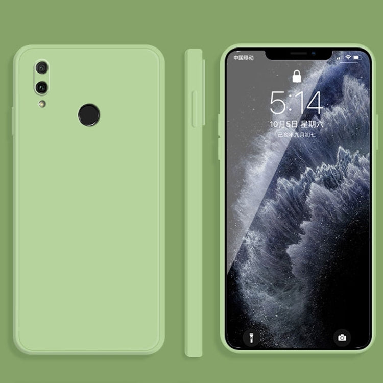For Huawei Enjoy 9 Plus Solid Color Imitation Liquid Silicone Straight Edge Dropproof Full Coverage Protective Case