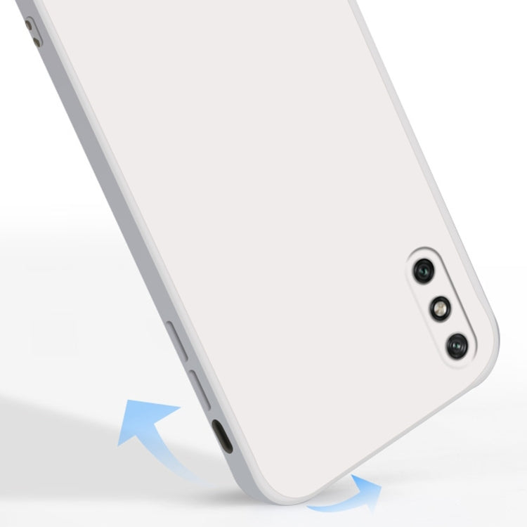 For Huawei Enjoy 10e Solid Color Imitation Liquid Silicone Straight Edge Dropproof Full Coverage Protective Case