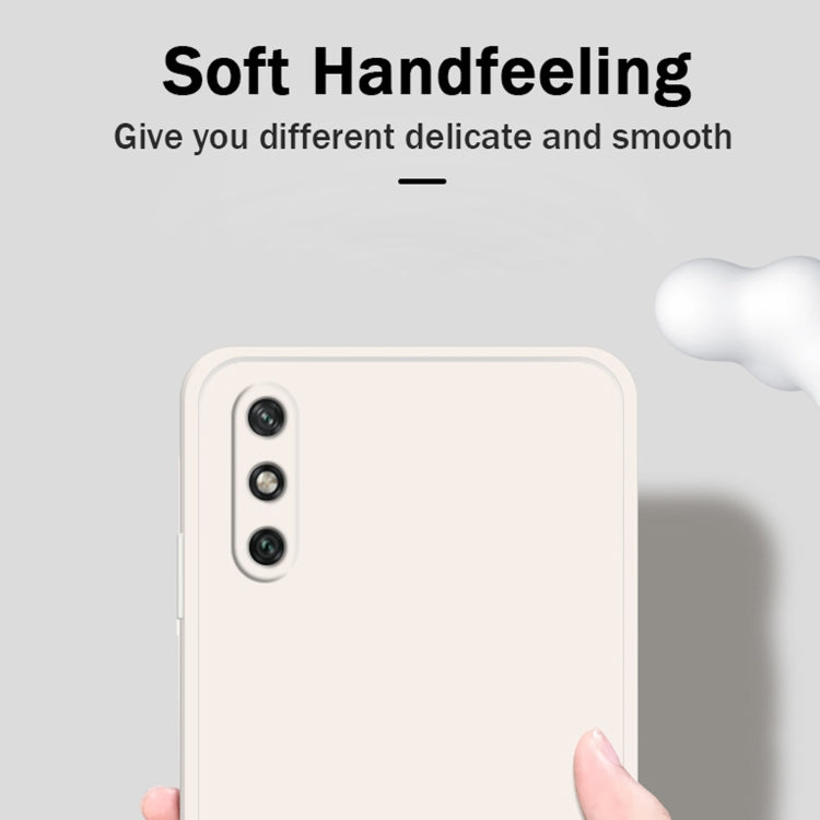 For Huawei Enjoy 10e Solid Color Imitation Liquid Silicone Straight Edge Dropproof Full Coverage Protective Case