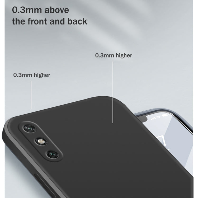 For Huawei Enjoy 10e Solid Color Imitation Liquid Silicone Straight Edge Dropproof Full Coverage Protective Case