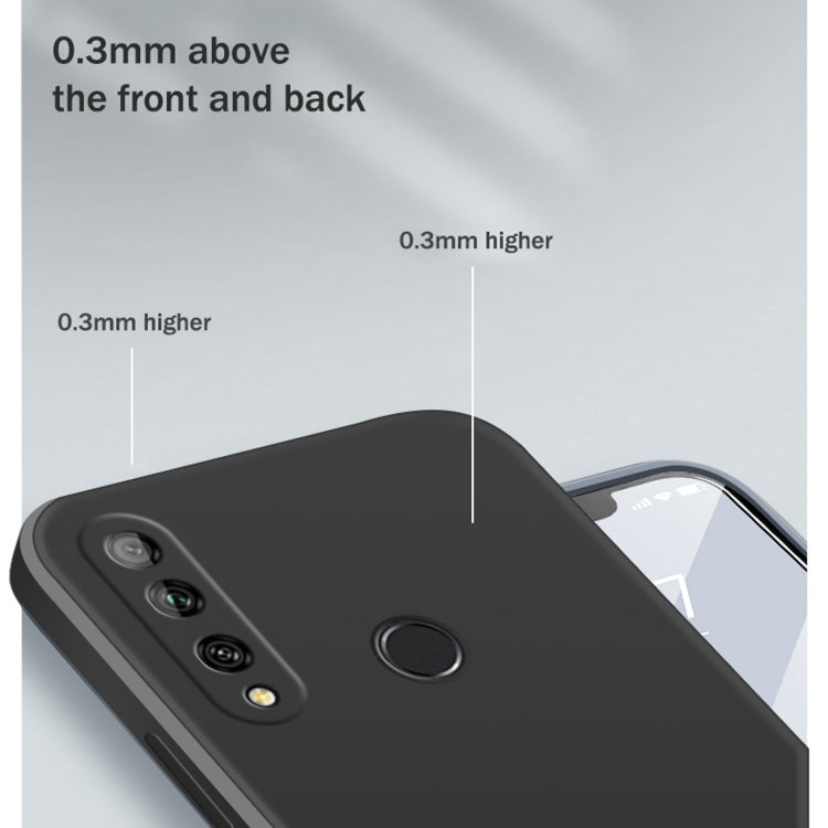 For Huawei Enjoy 10 Plus Solid Color Imitation Liquid Silicone Straight Edge Dropproof Full Coverage Protective Case