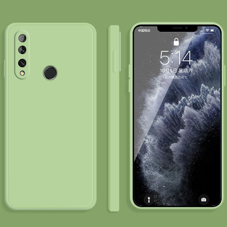 For Huawei Enjoy 10 Plus Solid Color Imitation Liquid Silicone Straight Edge Dropproof Full Coverage Protective Case