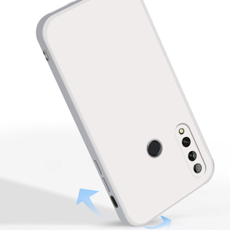 For Huawei Enjoy 10 Plus Solid Color Imitation Liquid Silicone Straight Edge Dropproof Full Coverage Protective Case