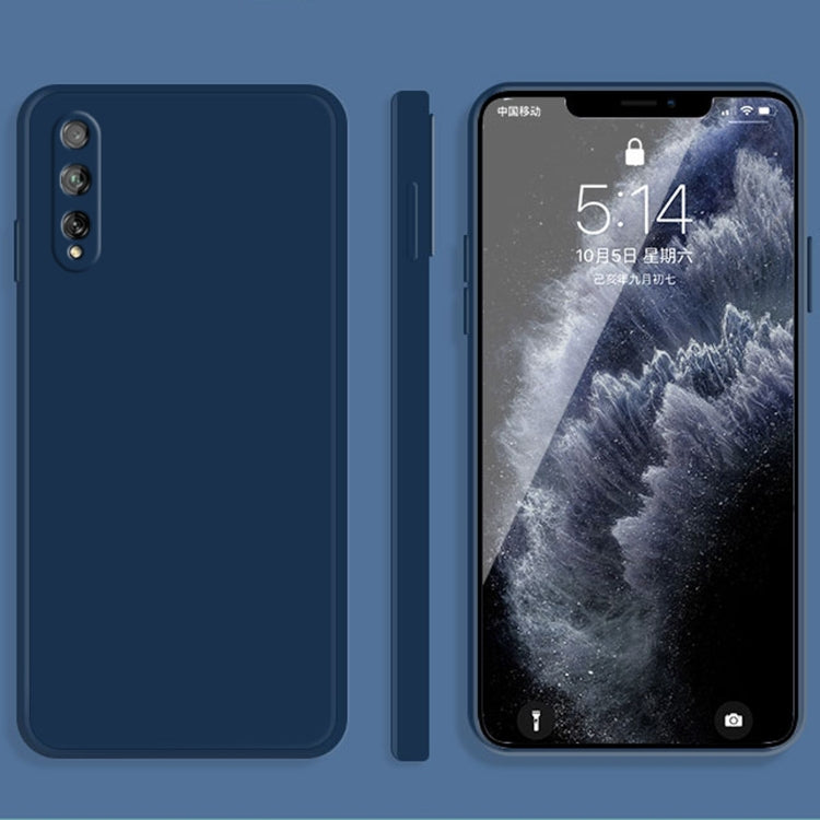 For Huawei Enjoy 10s Solid Color Imitation Liquid Silicone Straight Edge Dropproof Full Coverage Protective Case