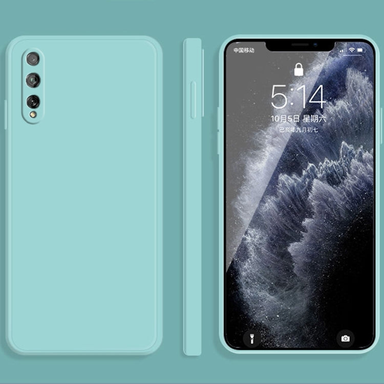 For Huawei Enjoy 10s Solid Color Imitation Liquid Silicone Straight Edge Dropproof Full Coverage Protective Case