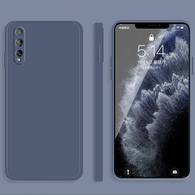 For Huawei Enjoy 10s Solid Color Imitation Liquid Silicone Straight Edge Dropproof Full Coverage Protective Case
