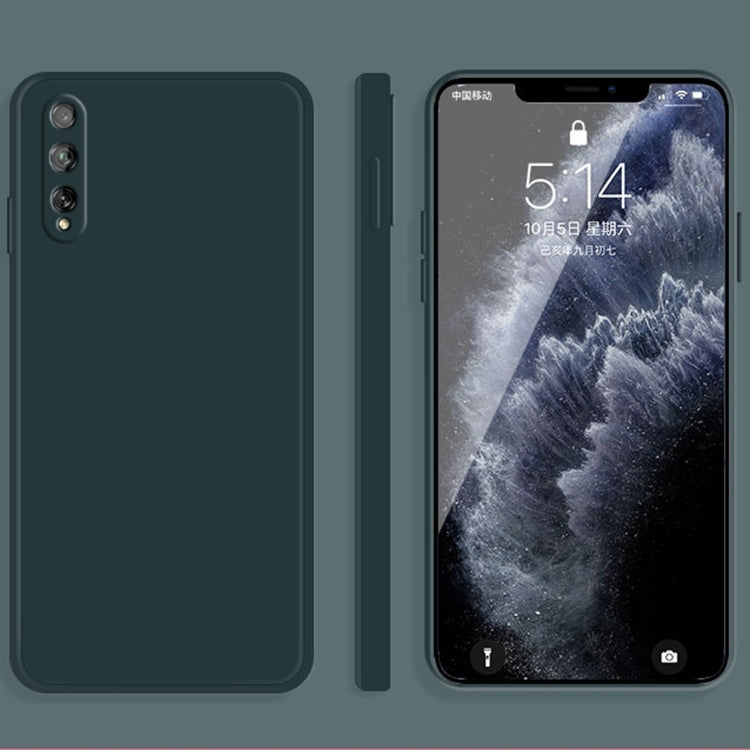 For Huawei Enjoy 10s Solid Color Imitation Liquid Silicone Straight Edge Dropproof Full Coverage Protective Case