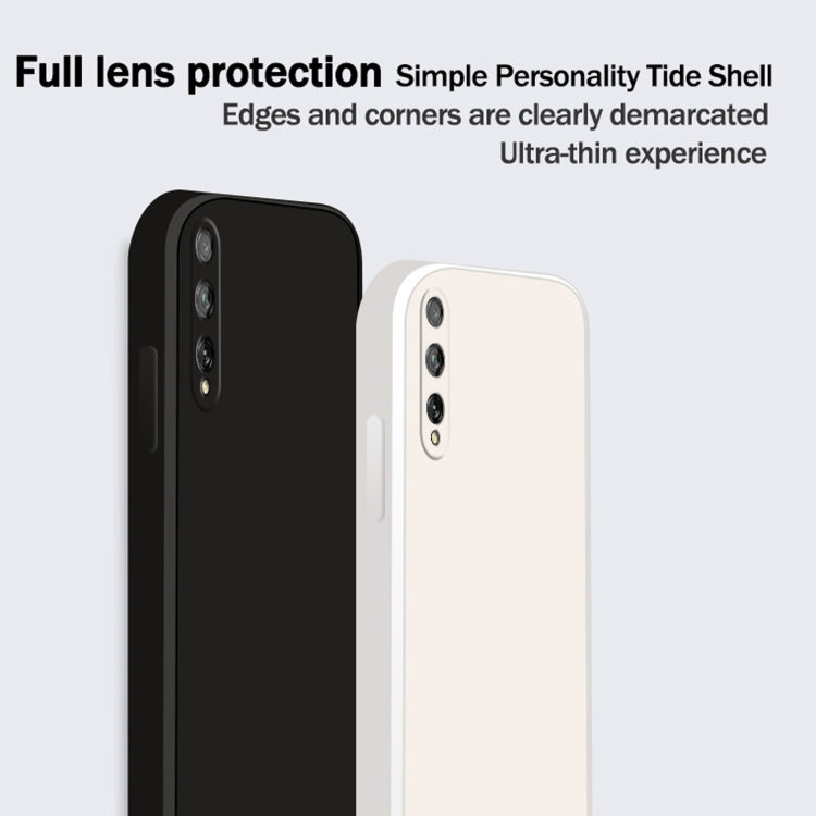 For Huawei Enjoy 10s Solid Color Imitation Liquid Silicone Straight Edge Dropproof Full Coverage Protective Case