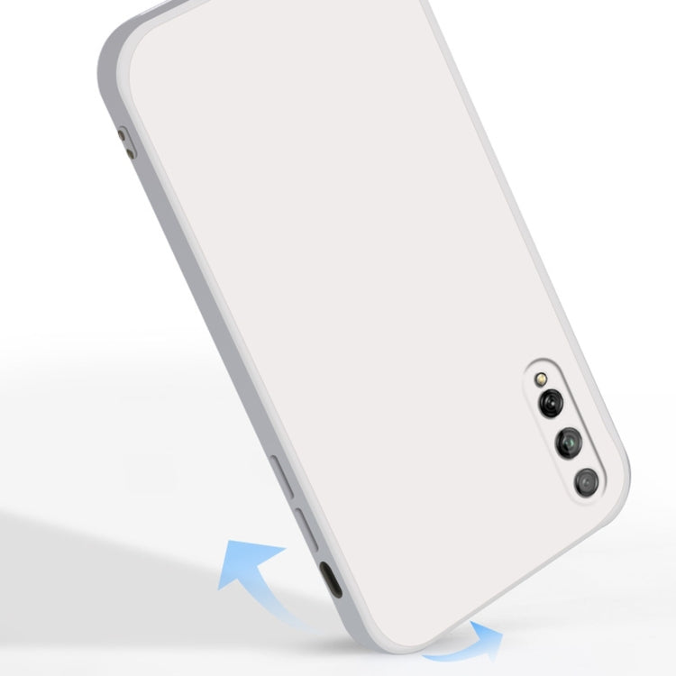 For Huawei Enjoy 10s Solid Color Imitation Liquid Silicone Straight Edge Dropproof Full Coverage Protective Case