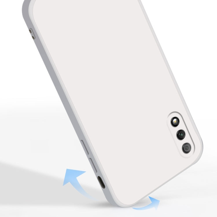 For Honor 9X Solid Color Imitation Liquid Silicone Straight Edge Dropproof Full Coverage Protective Case