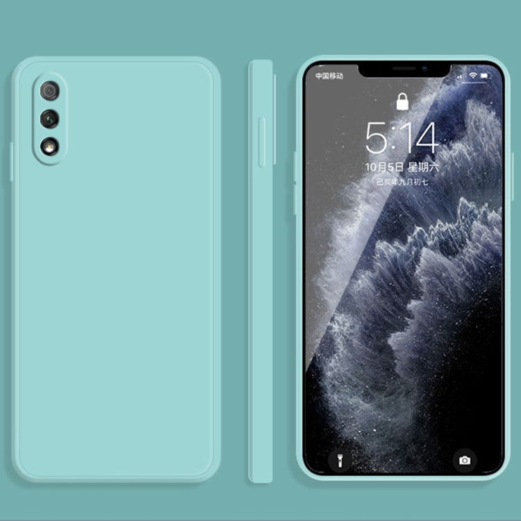 For Honor 9X Solid Color Imitation Liquid Silicone Straight Edge Dropproof Full Coverage Protective Case