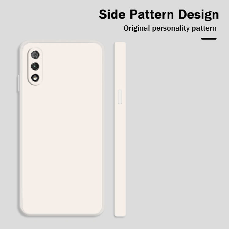For Honor 9X Solid Color Imitation Liquid Silicone Straight Edge Dropproof Full Coverage Protective Case