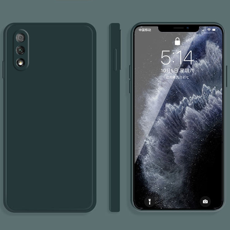 For Honor 9X Solid Color Imitation Liquid Silicone Straight Edge Dropproof Full Coverage Protective Case