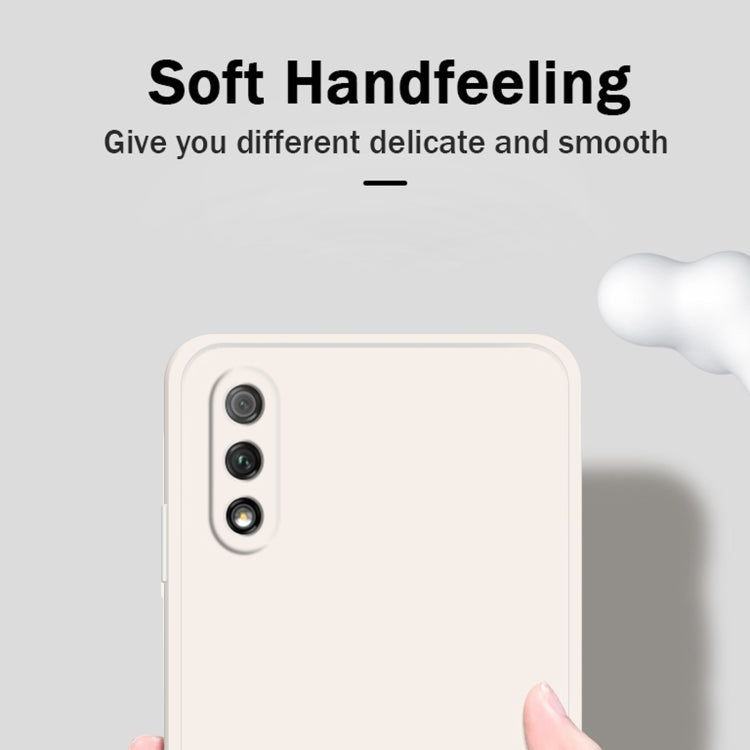 For Honor 9X Solid Color Imitation Liquid Silicone Straight Edge Dropproof Full Coverage Protective Case