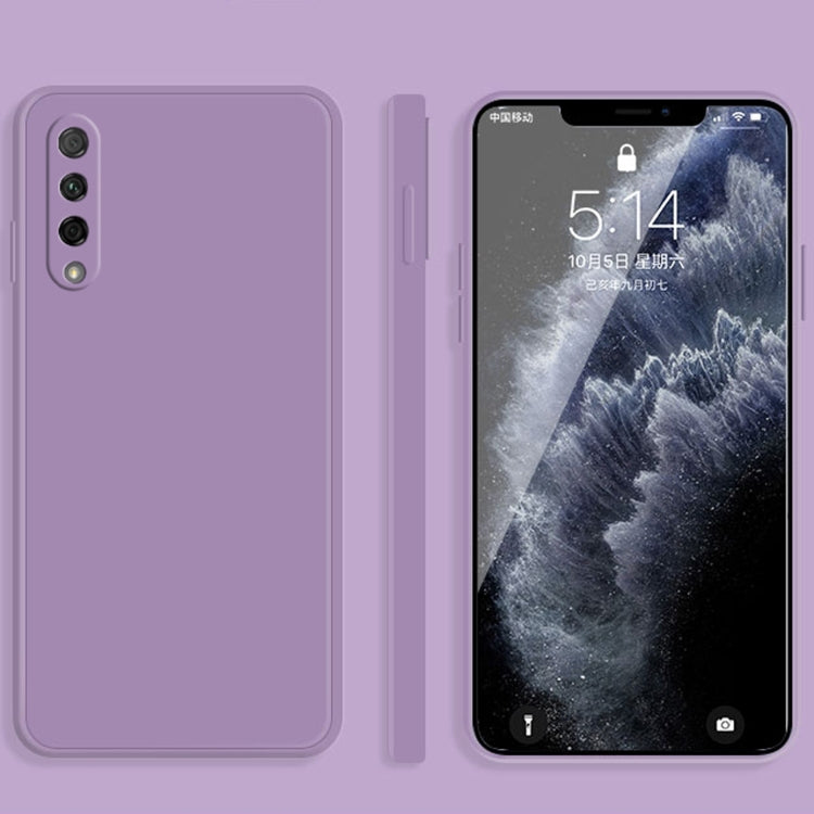 For Honor 9X Pro Solid Color Imitation Liquid Silicone Straight Edge Dropproof Full Coverage Protective Case