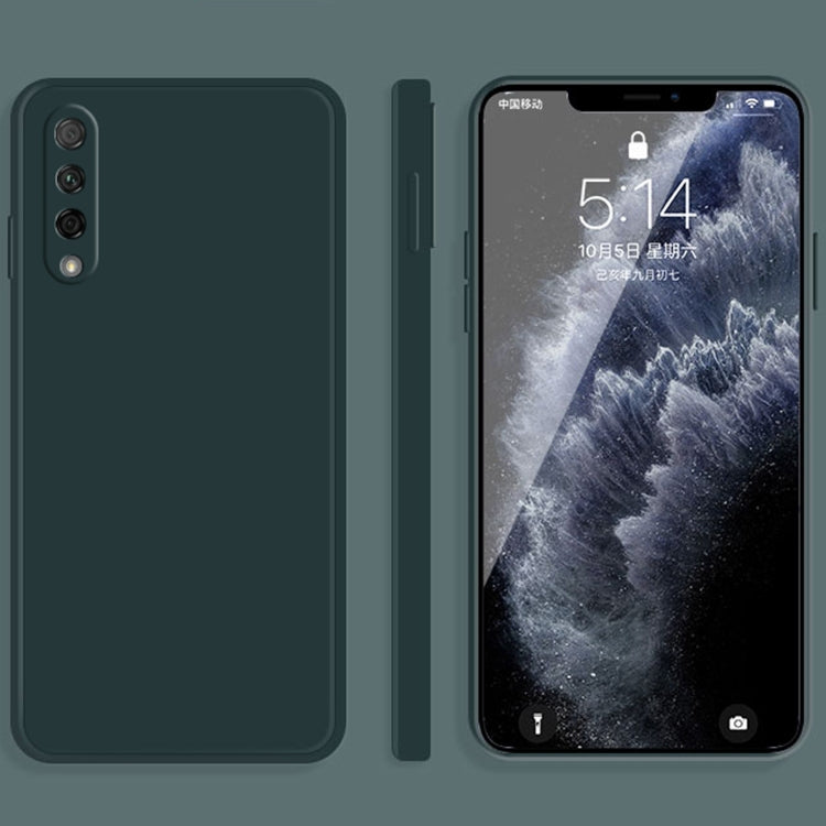 For Honor 9X Pro Solid Color Imitation Liquid Silicone Straight Edge Dropproof Full Coverage Protective Case